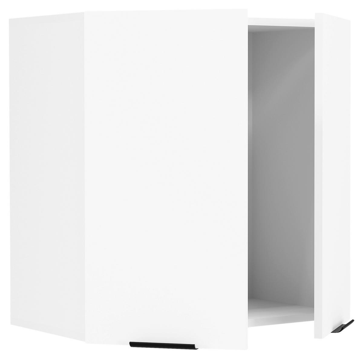 Küchenoberschrank Fasola 60 cm Weiß 2 Drehtüren - Weiß, Trend, Holzwerkstoff/Kunststoff (60/60/31cm) - MID.YOU