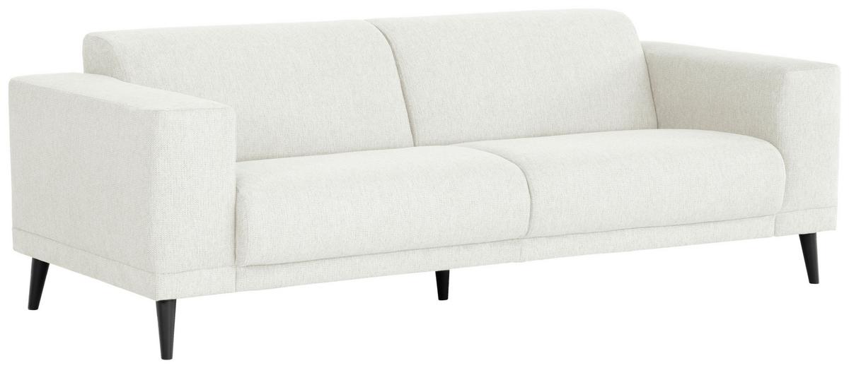 3-Sitzer-Sofa Oslo Weiß B: 218 cm - Schwarz/Weiß, Design, Textil (218/77/93cm) - MID.YOU