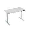 Schreibtisch höhenverstellbar B: 120 cm Emil, Weiß - Weiß, MODERN, Holzwerkstoff/Kunststoff (120/71-119/60cm)