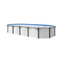 Pool-Set Stahlwandpool White-Design - Weiß/Grau, Basics (730/360/132cm)