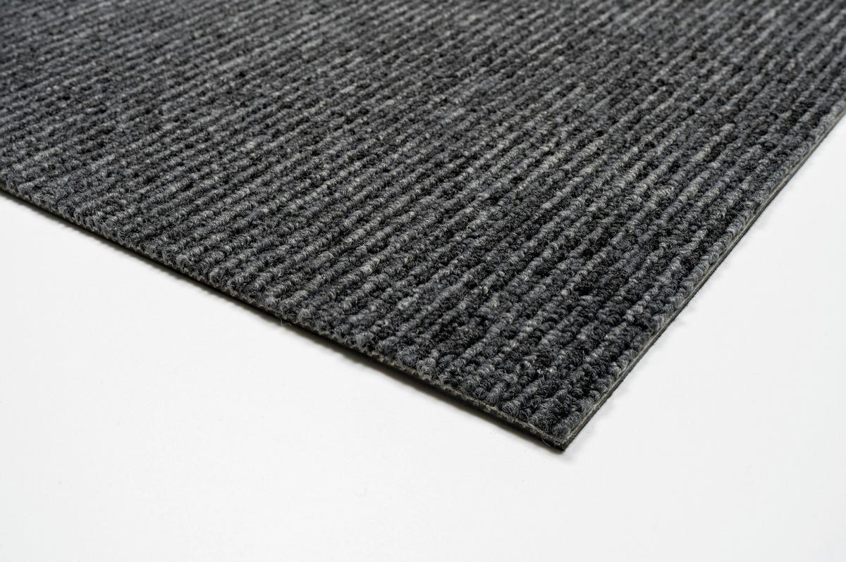 Teppichfliese Anthrazit Marmaris 50x50 cm Florhöhe 3mm - Anthrazit, Basics, Textil (50/50cm)