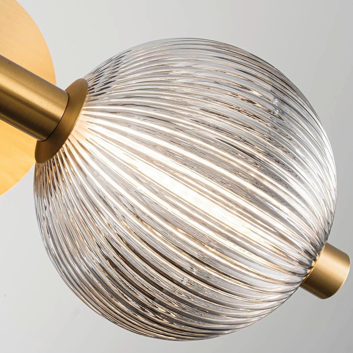 Falilámpa Qn-Palmas-3w-Bg - aranyszínű, Konventionell, üveg/fém (15,1/58,7cm) - Elstead Lighting