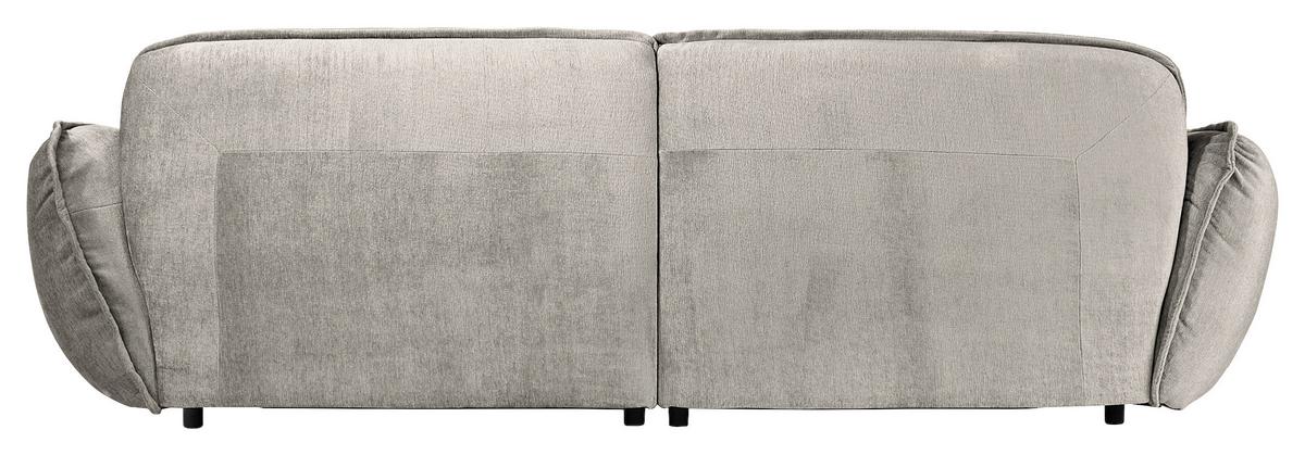 Bigsofa Fluffy, Silberfarben B: 285 Cm - Silberfarben/Schwarz, MODERN, Textil (285/87/184cm) - Trendmanufaktur