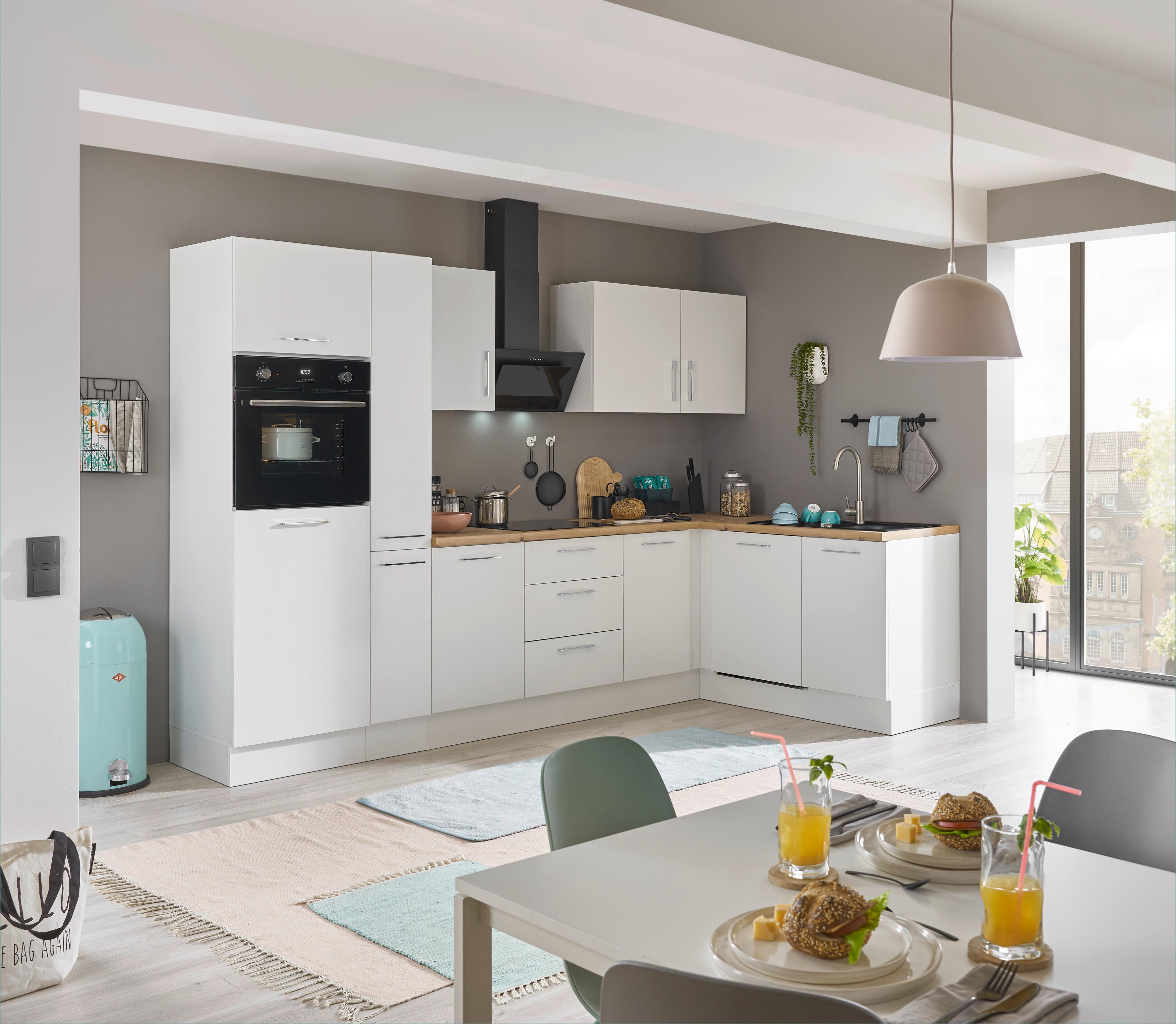 Eckküche Turin Weiß/Eiche Dekor 310x175 cm - Weiß/Eiche Artisan, Basics, Holzwerkstoff (310/175cm) - MID.YOU