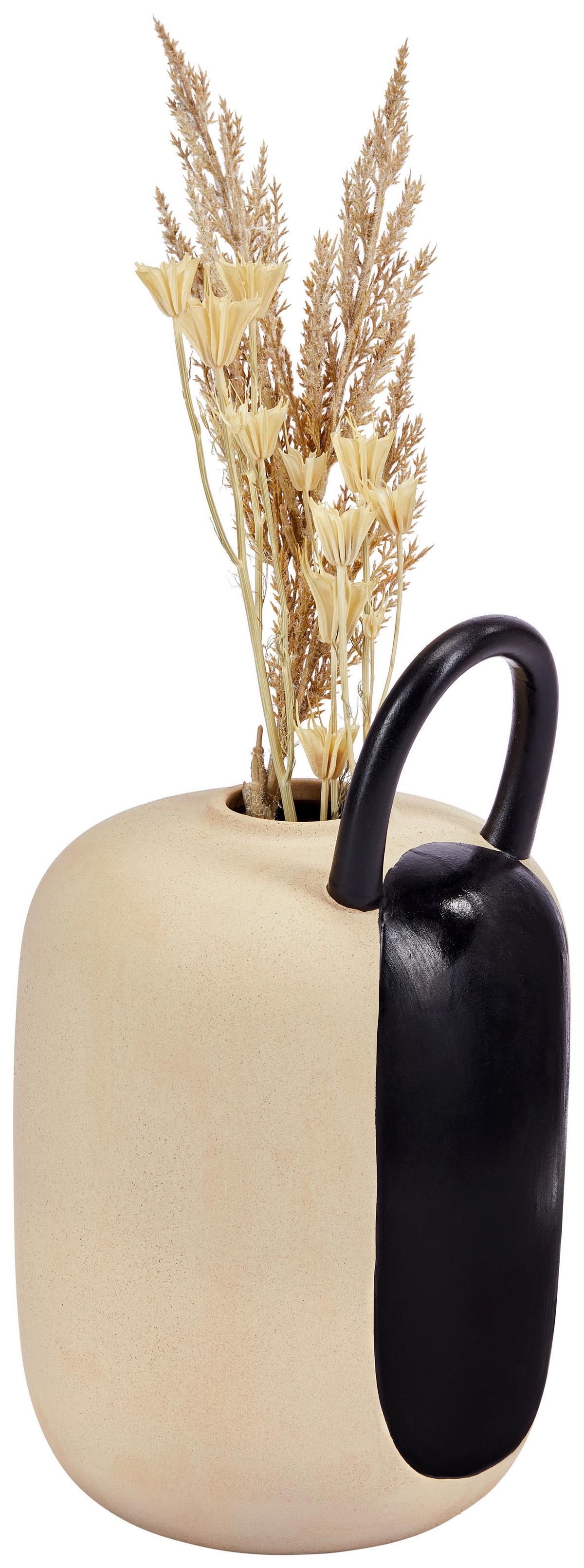 Váza Fabia - fekete/homok, Basics, kerámia (19/32,5cm) - Luca Bessoni