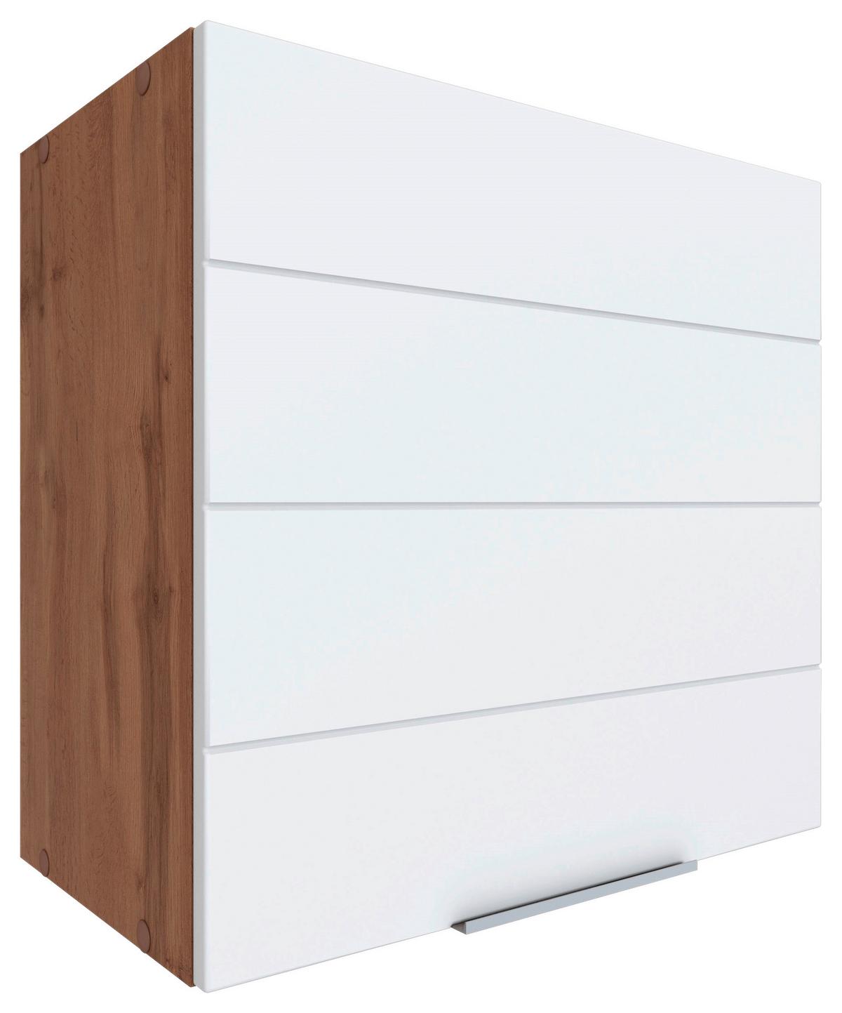 Küchenoberschrank Florenz 60 cm Weiß/Eiche 1 Drehtüre - Eiche Wotan/Weiß, Design, Holzwerkstoff (60/57/34cm) - Held