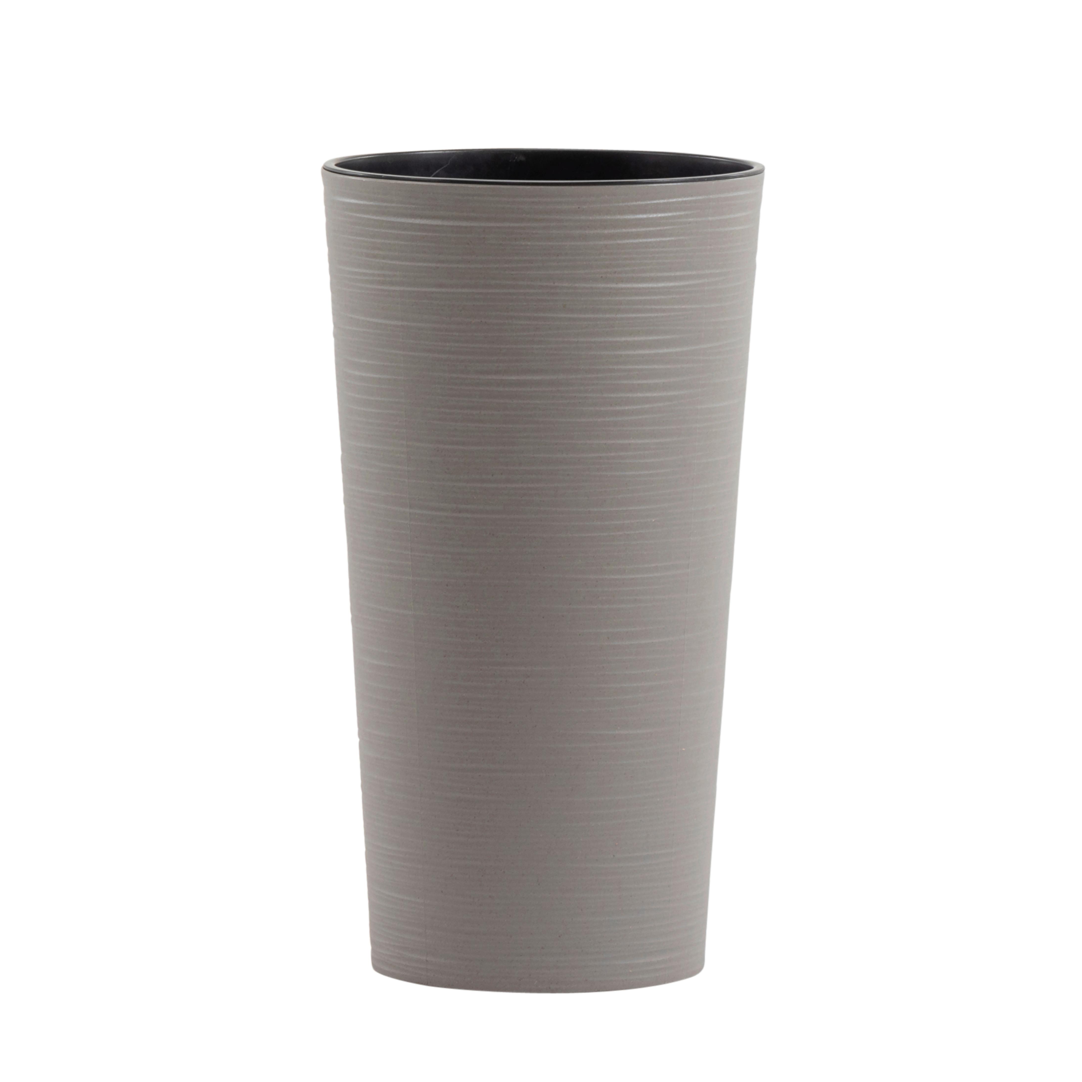 Übertopf-Set Grau D: 25 cm 2-teilig - Grau, Basics, Kunststoff (25/46,5cm) - Siena Garden