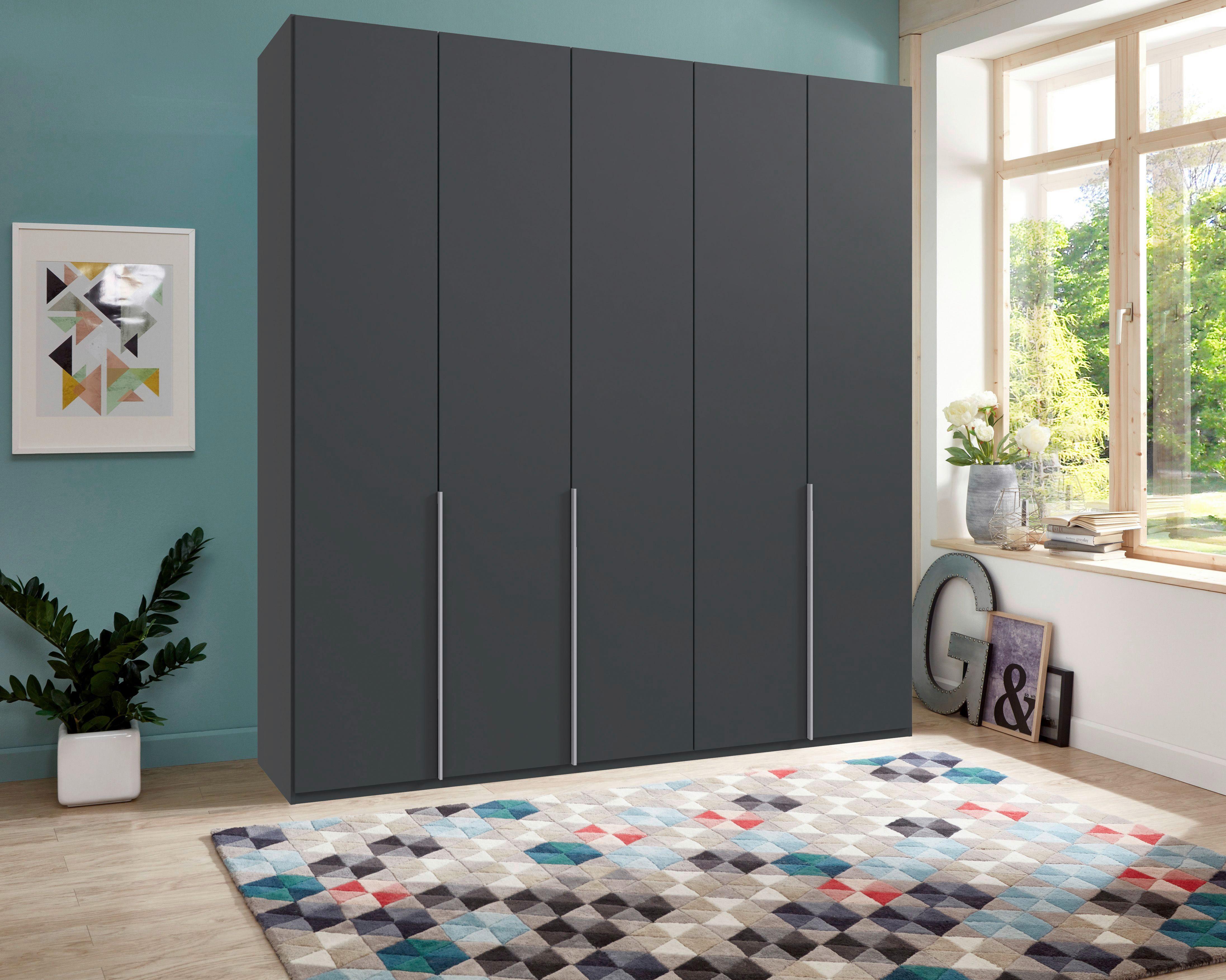 Drehtürenschrank New York Graphitfarben B:225cm - Graphitfarben, MODERN, Holzwerkstoff (225/236/58cm) - MID.YOU