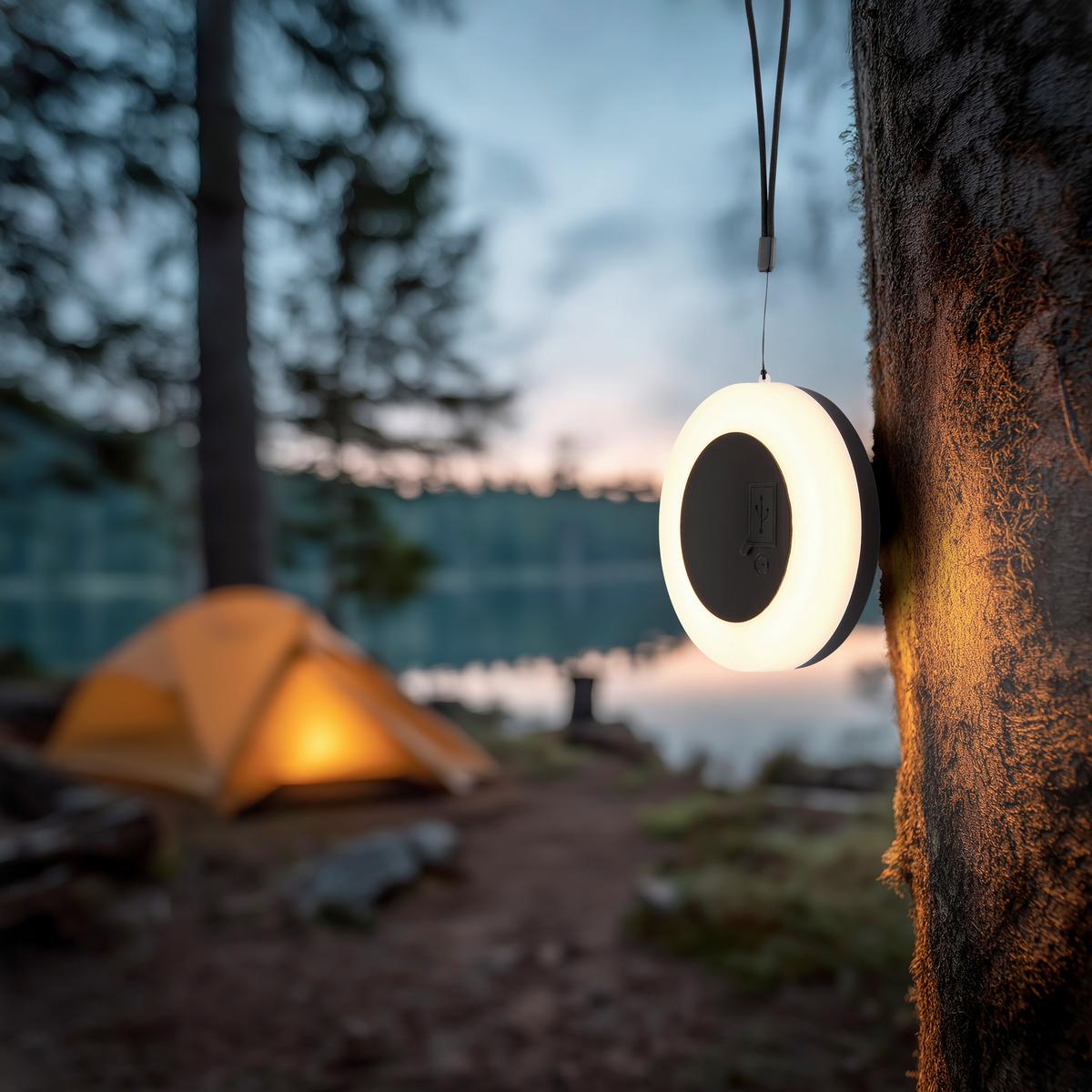 Solarleuchte Touchdimmer - Schwarz/Weiß, Design, Kunststoff/Textil (12,5/2,75cm) - Globo