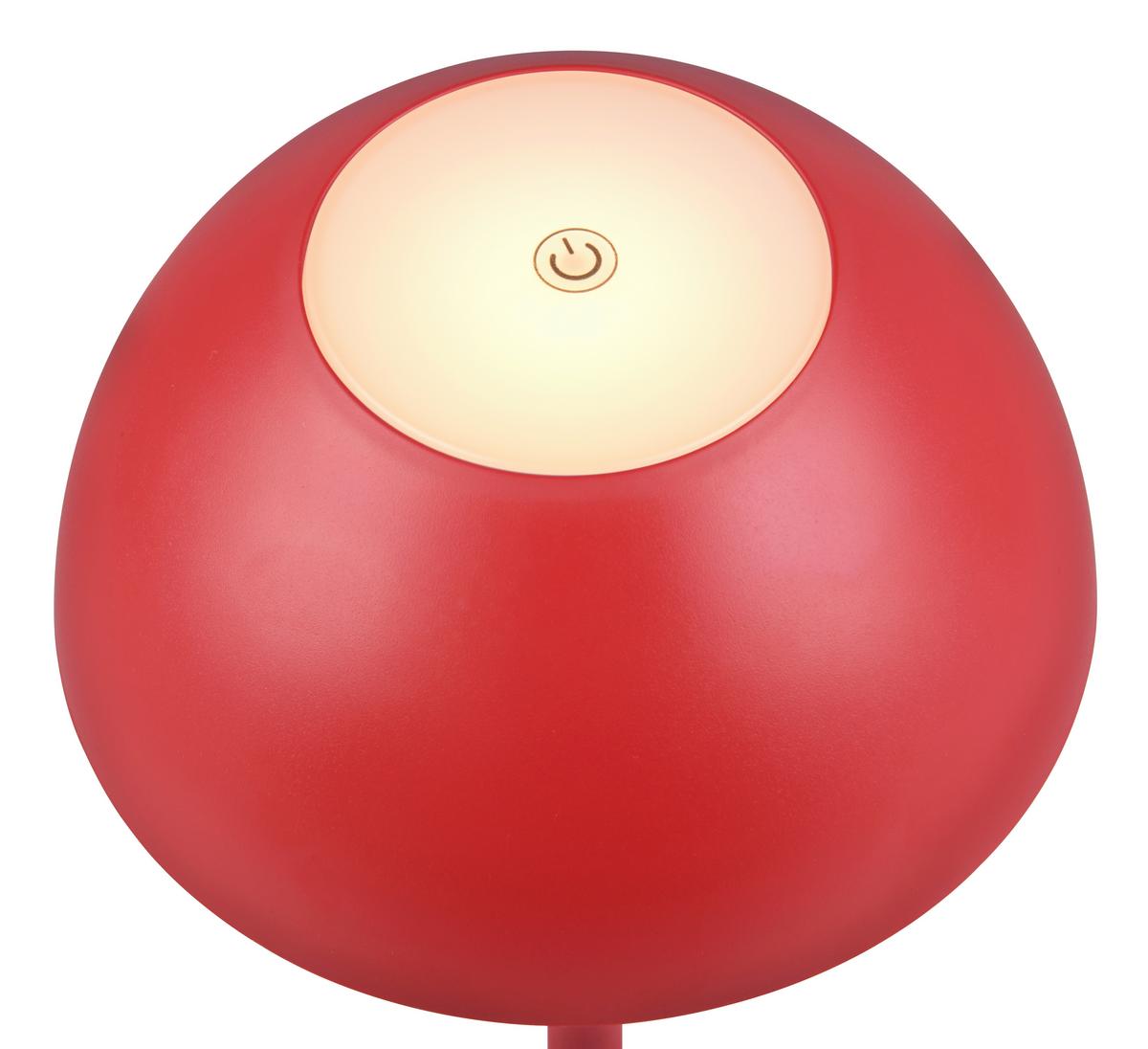 Akku-Tischleuchte R54106110 Ricardo - Rot, Trend, Kunststoff (13,5/30cm)