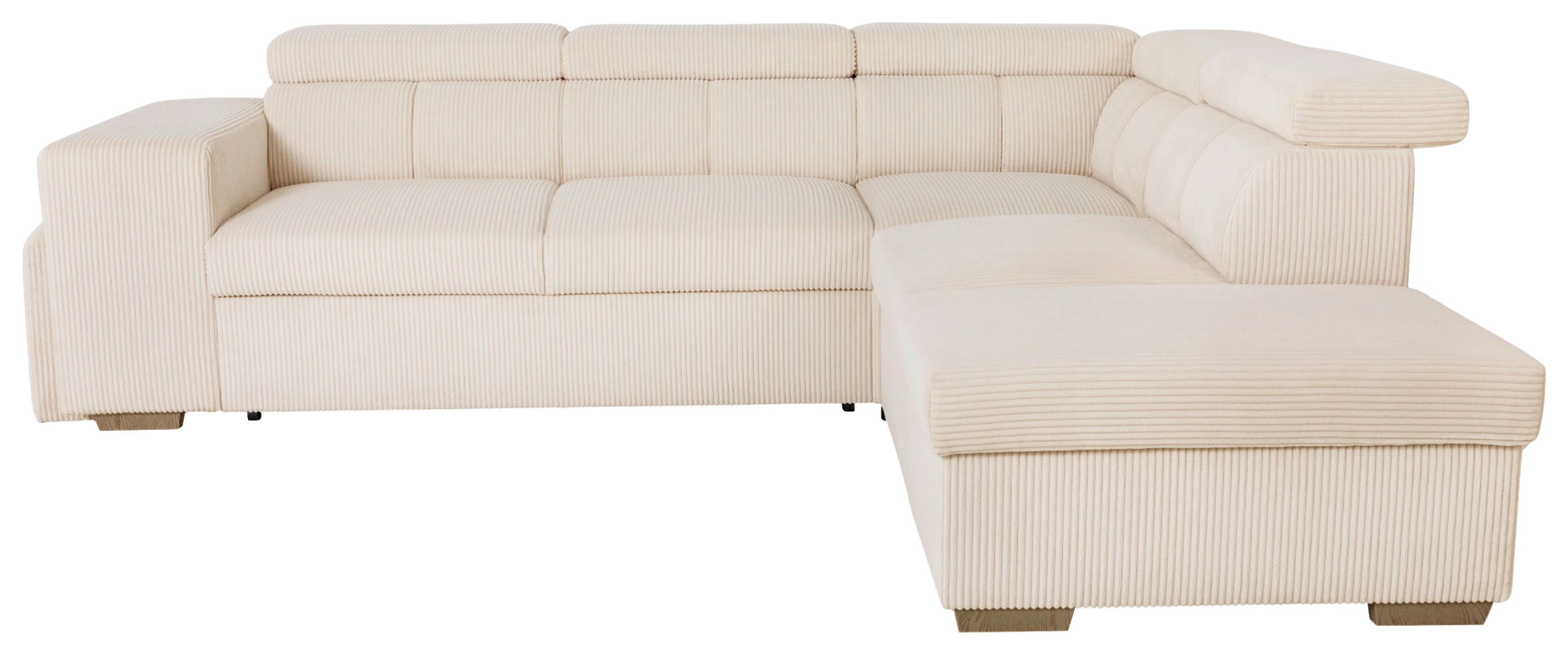 Ecksofa Sirius L creme, 267x218cm - Eichefarben/Creme, KONVENTIONELL, Holz/Holzwerkstoff (267/218cm)