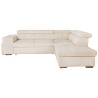 Ecksofa Sirius L creme, 267x218cm - Eichefarben/Creme, KONVENTIONELL, Holz/Holzwerkstoff (267/218cm)