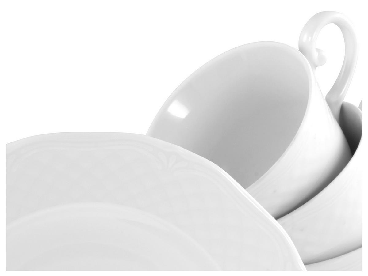 Kaffeeservice Arianne 18-tlg. Keramik, Weiß - Weiß, Basics, Keramik - Creatable