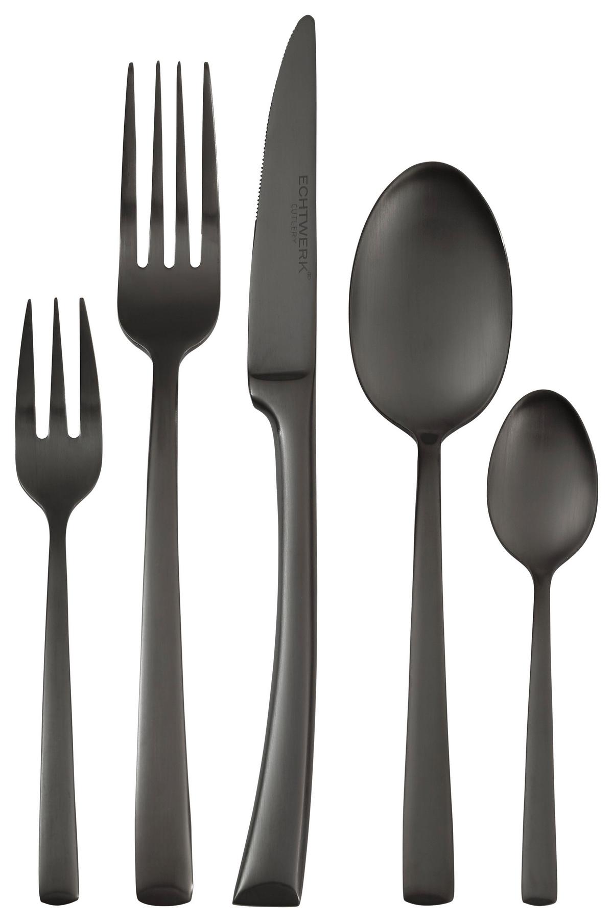 SADA PRÍBOROV 30-dielna - čierna, Modern, kov - Echtwerk