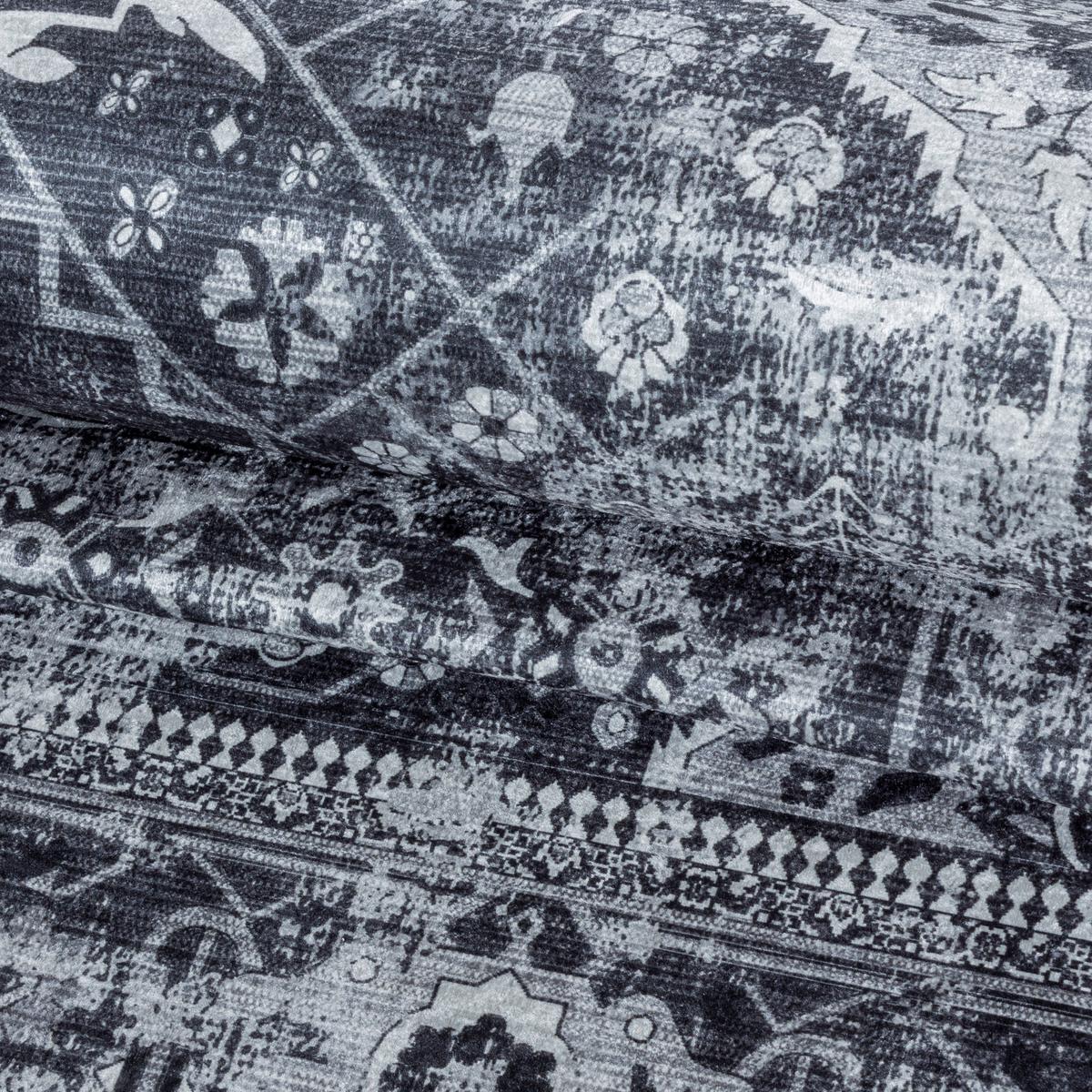 Flachwebteppich Fiesta - Schwarz, Design, Textil (80/150cm)