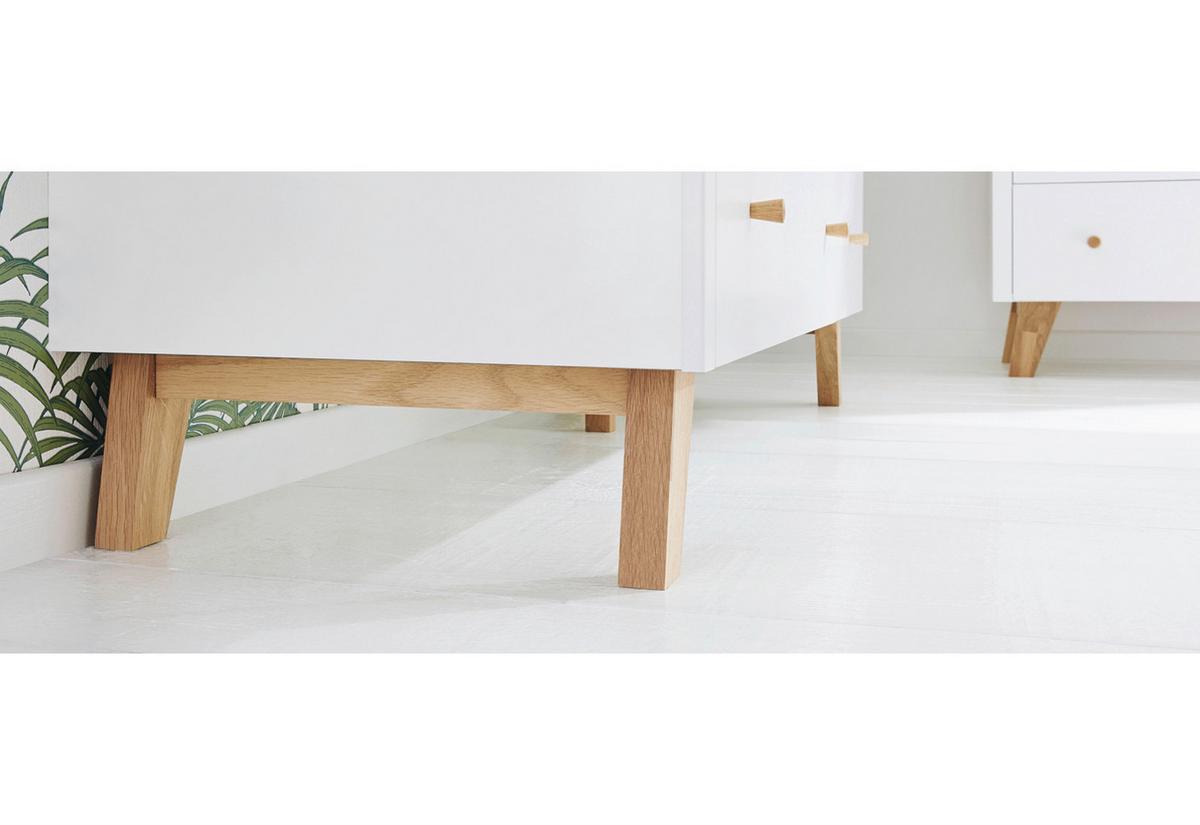 WICKELKOMMODE 133420X PAN - Weiß/Naturfarben, Design, Holz/Holzwerkstoff (140/100/78 bzw 56cm) - Pinolino