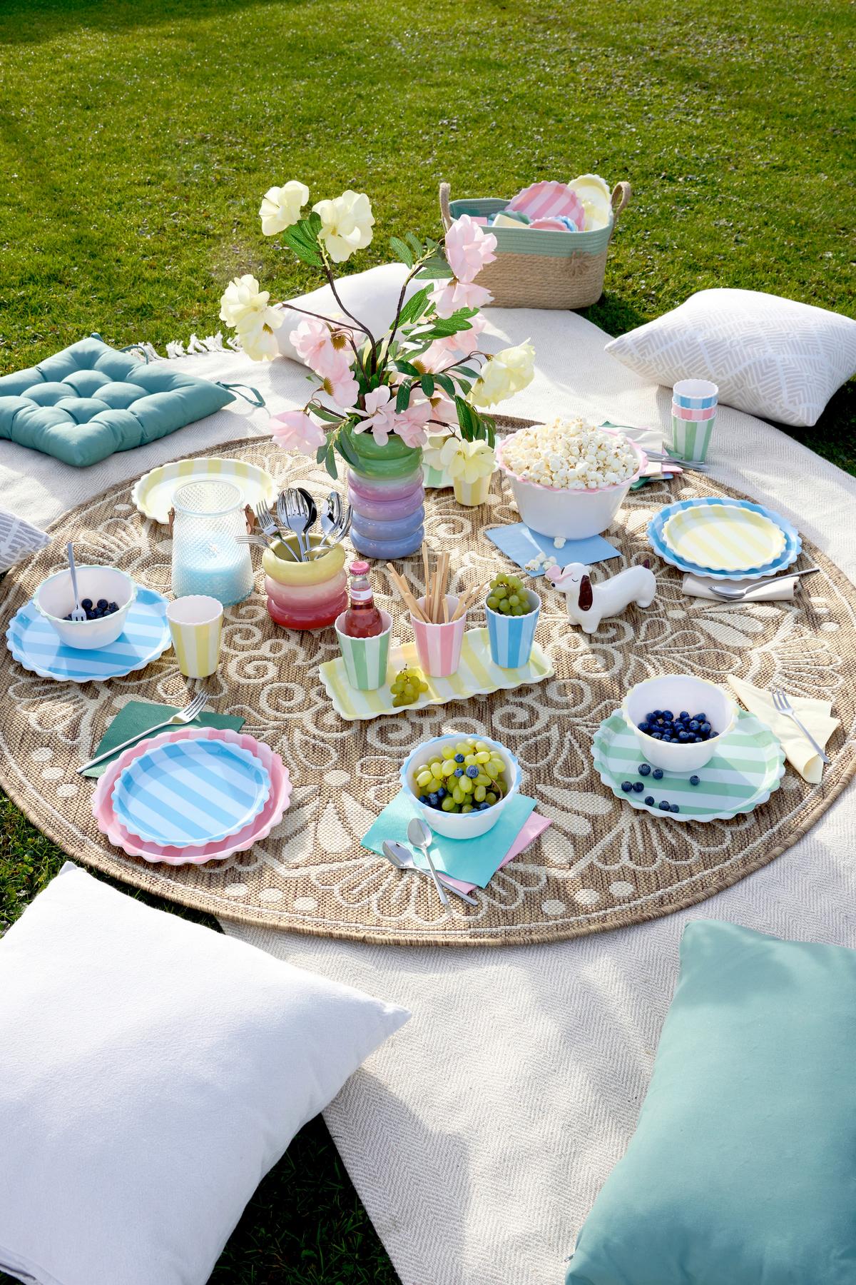 Schale Renate - Blau/Pink, Basics, Kunststoff (25,5/11,5/25,5cm)