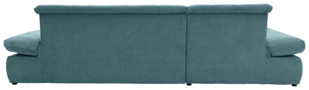 Ecksofa mit Schlaffunktion Moric Petrol Mikrofaser - Chromfarben/Petrol, KONVENTIONELL, Textil (172/300cm) - MID.YOU