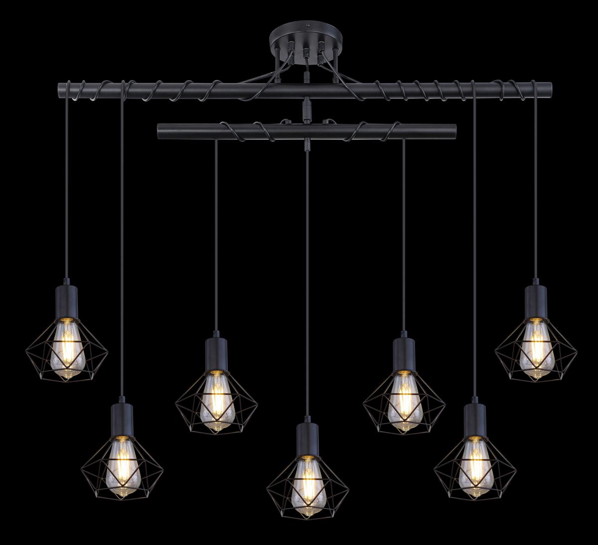 Deckenleuchte L: 100 cm drehbar - Schwarz, Basics, Metall (100/15/100cm) - Globo