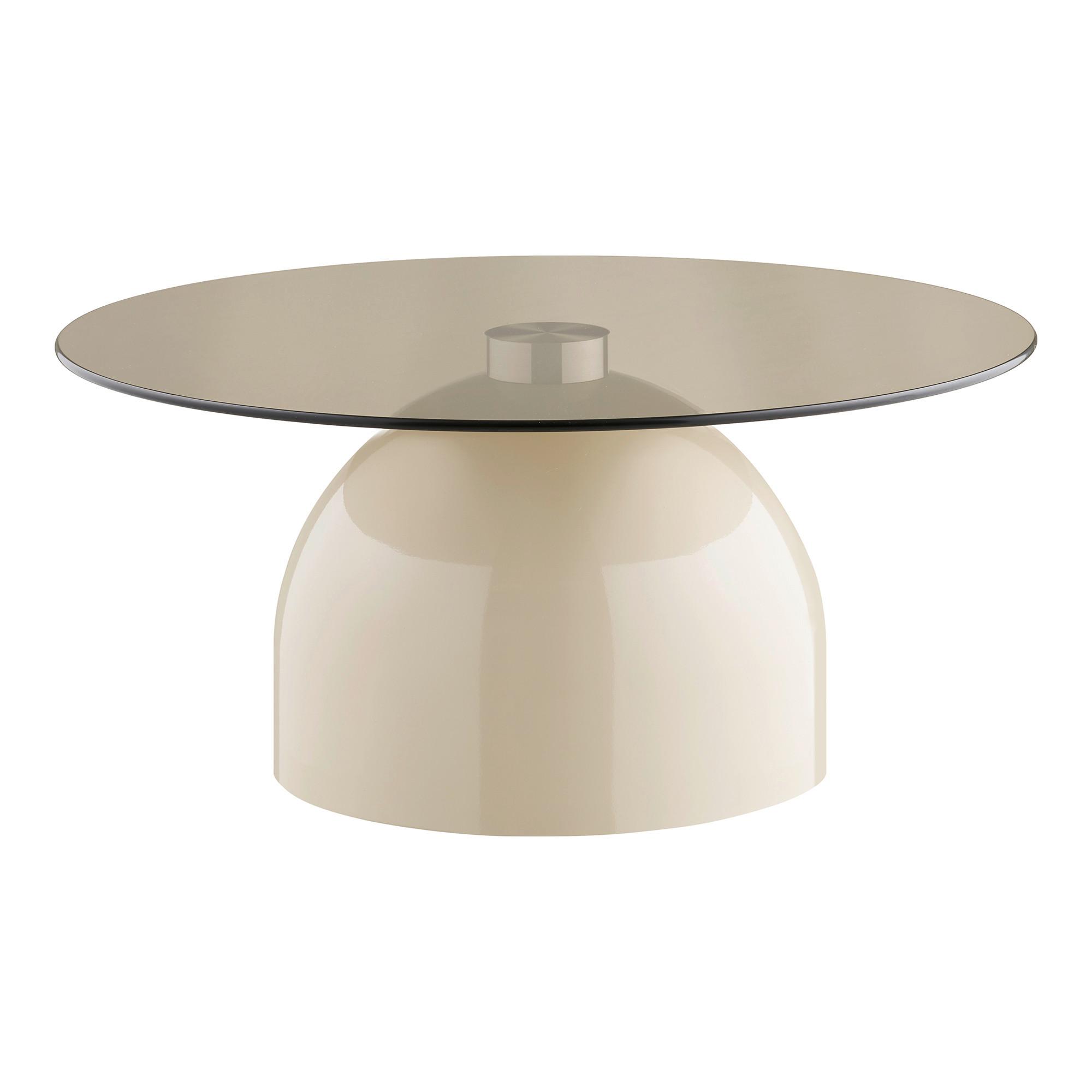 Couchtisch Ravello Grau B: 70cm - Beige/Grau, Design, Glas/Metall (70/70/33cm) - MID.YOU