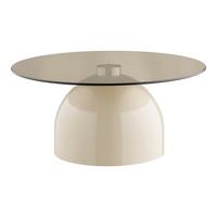 Couchtisch Ravello Grau B: 70cm - Beige/Grau, Design, Glas/Metall (70/70/33cm) - MID.YOU