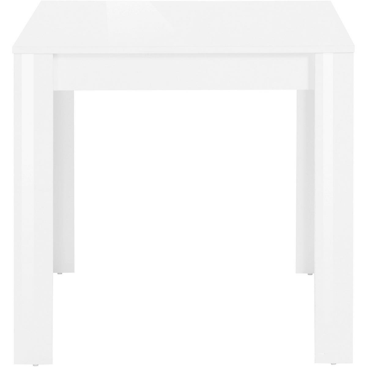 Esstisch Lynn Weiß Hg L: 80cm - Weiß Hochglanz, Design, Holzwerkstoff (80/75/80cm) - MID.YOU