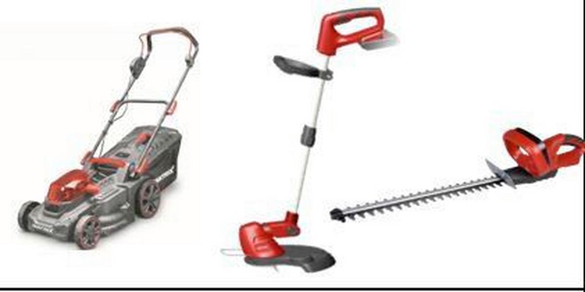 Gartengeräteset 3-Teilig,Rasen mäher,Heckenschere,Trimmer - Basics (90/56/40,5cm) - Walter
