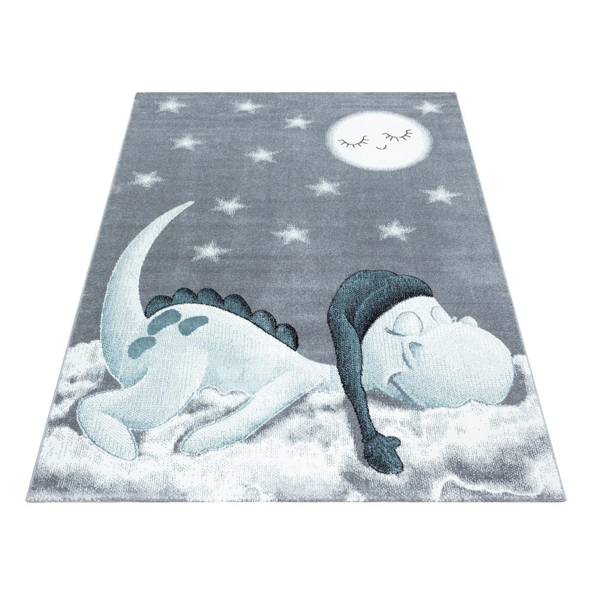 Kinderteppich Dinosaurier Blau Bambi 160x230 cm - Blau, Trend, Textil (160/230cm) - Ben'n'jen