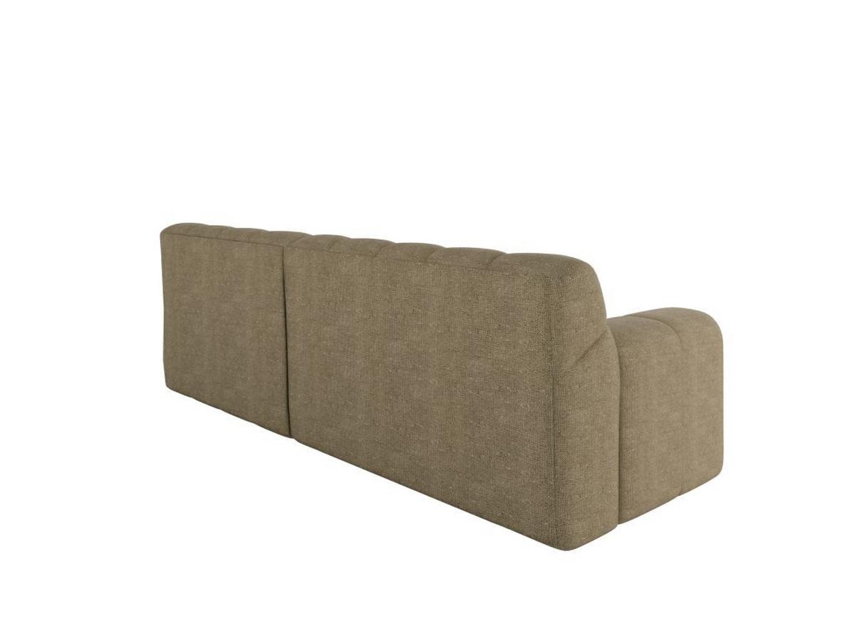 Designová sedačka KARL, pravá, šedohnědá - černá/šedohnědá, Moderní, textil/plast (287/169cm) - Bessagi Home