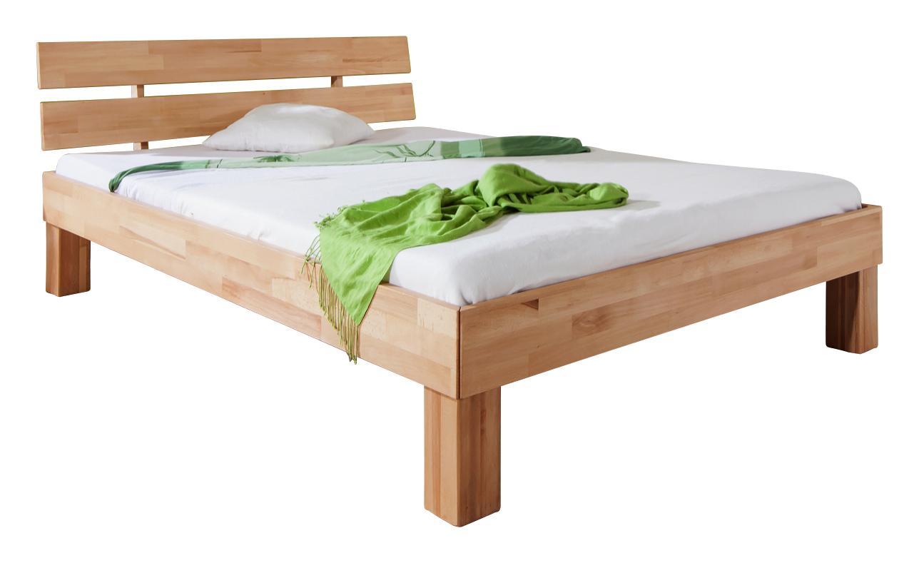 Futonbett Julia 90x200 cm Buche Massiv - Naturfarben, Design, Holz (90/200cm)