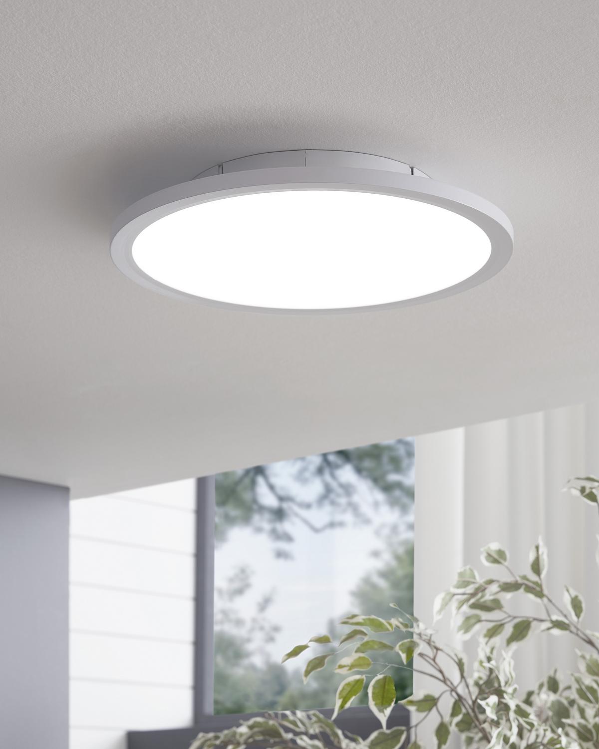 LED-Paneel Sarsina Ø 60 cm dimmbar - Weiß, MODERN, Kunststoff/Metall (60/5cm) - Eglo