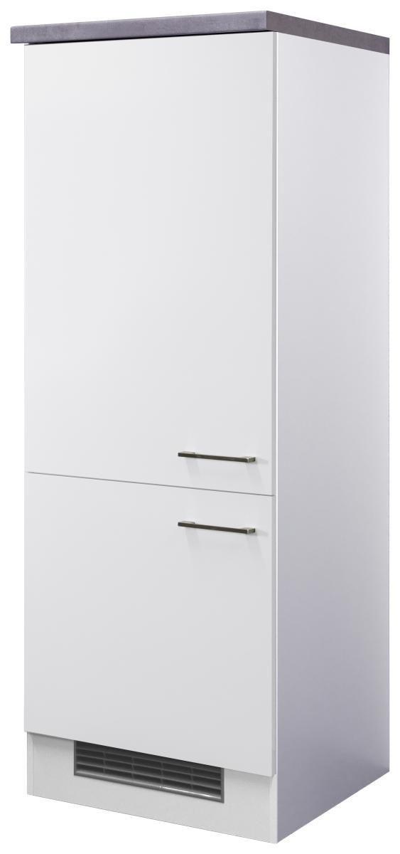Skrinka na vstavané spotrebiče Neo biela - biela/farba ušľachtilej ocele, Modern, kov/kompozitné drevo (60/162/57cm) - FlexWell