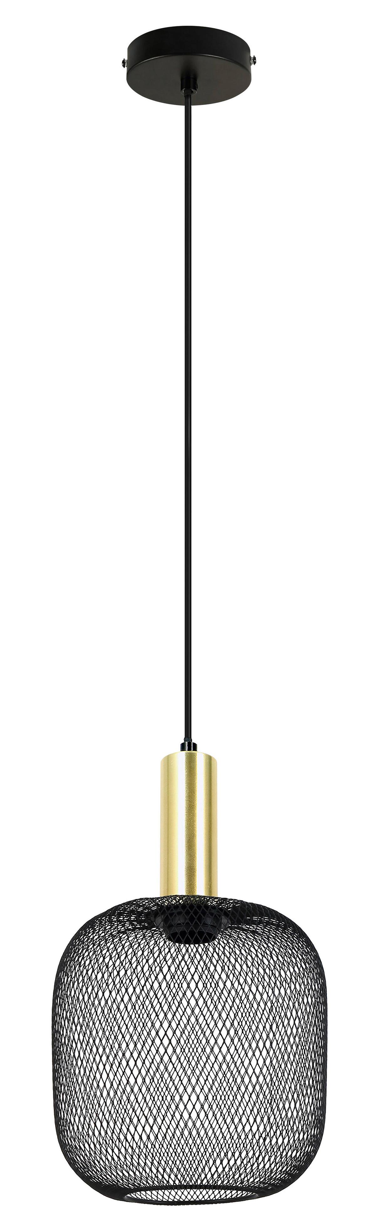 ZÁVESNÉ SVIETIDLO DRATO - čierna/zlatá, Modern, kov (20/120cm) - Mömax