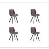 Stuhl-set Barona Taupe B: 44 Cm - Taupe/Schwarz, MODERN, Textil/Metall (44/80/55cm) - MID.YOU
