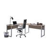 Eckschreibtisch Office Edition Sonoma Eiche Dekor L:205-177cm - Silberfarben/Sonoma Eiche, MODERN, Holzwerkstoff/Metall (205-177/77/177-205cm) - MID.YOU
