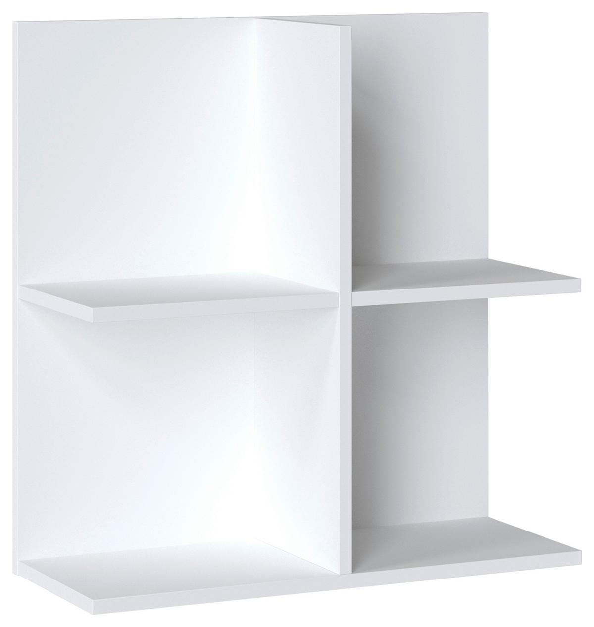 Wandregal Turino Neo Weiß B: 60 Cm - Weiß, Trend, Holzwerkstoff (60/62/23,9cm)
