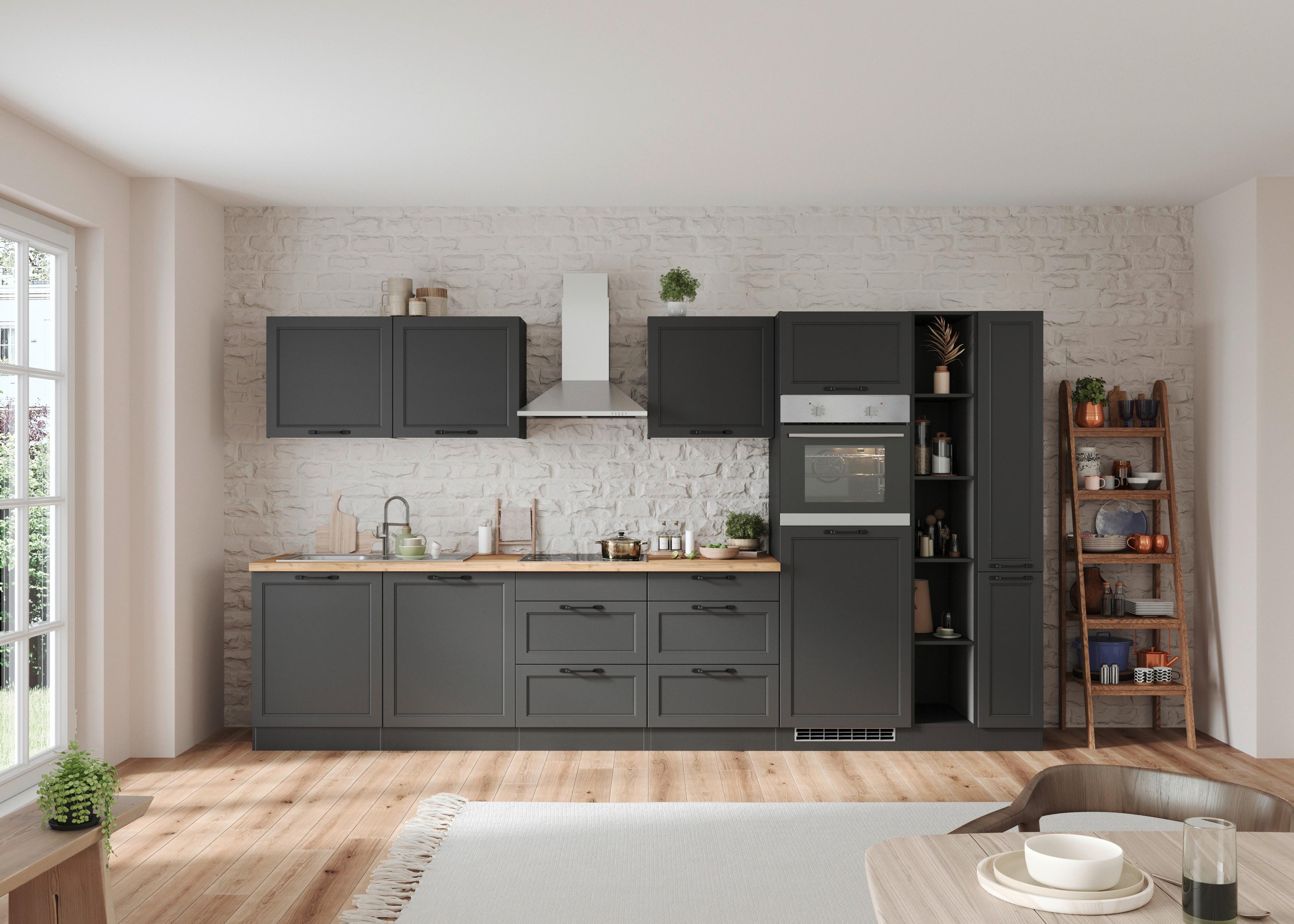 Küchenunterschrank Meran 60 cm Grau/Eiche Dekor - Eiche Wotan/Grau, LIFESTYLE, Holzwerkstoff (60/86/60cm) - Held