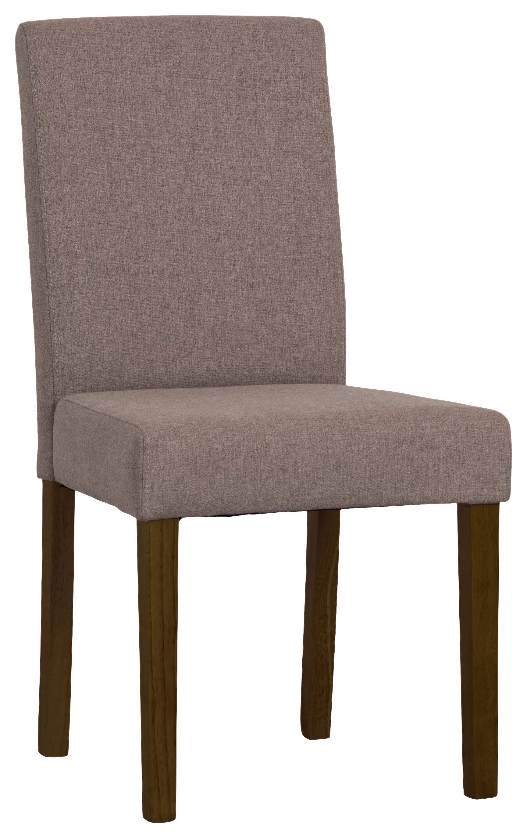 Esszimmerstuhl Tampa Braun Gepolstert mit Echtholz-Beinen - Braun, KONVENTIONELL, Holz/Textil (54/89/45cm)