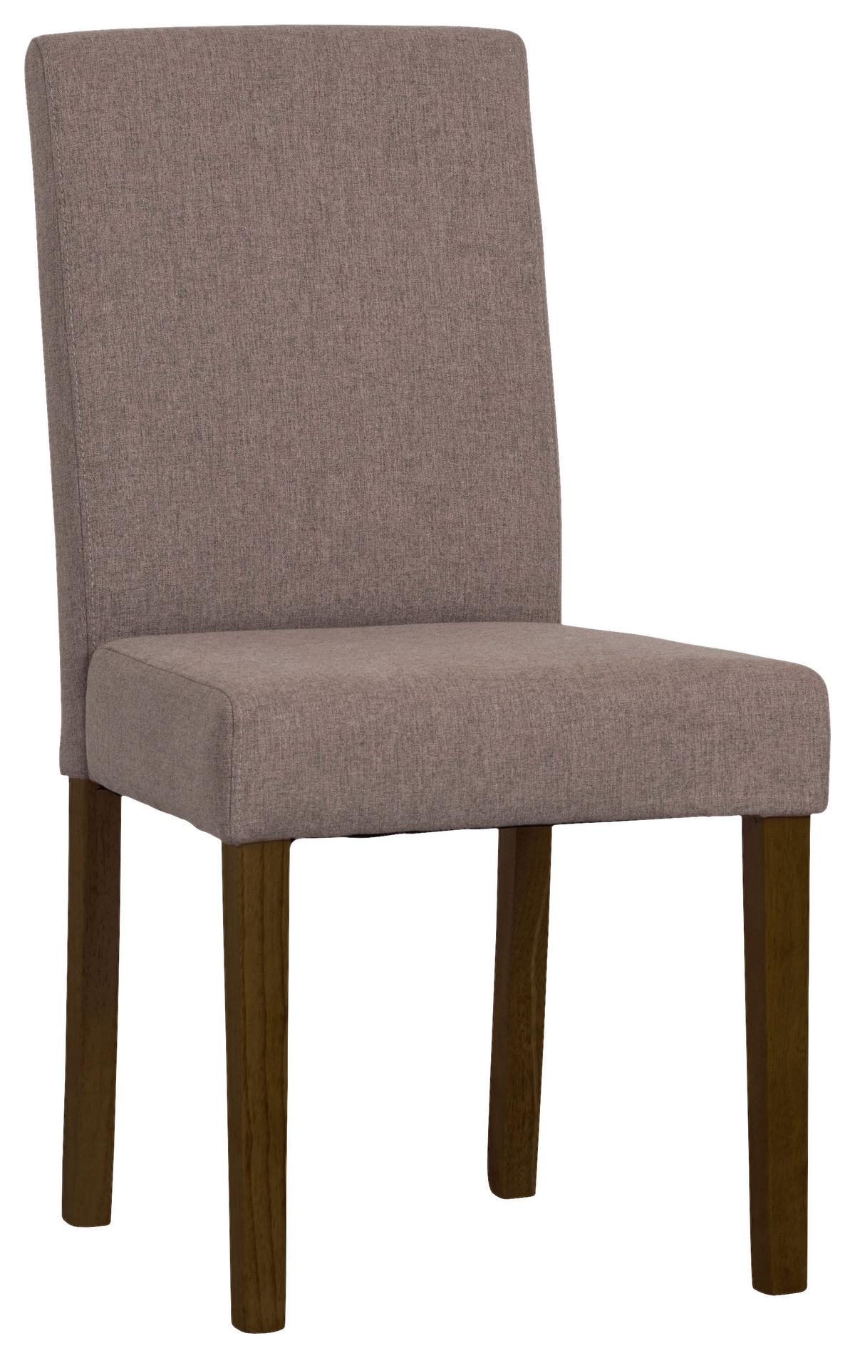 Esszimmerstuhl Tampa Braun Gepolstert Mit Echtholz-Beinen - Braun, KONVENTIONELL, Holz/Textil (54/89/45cm)