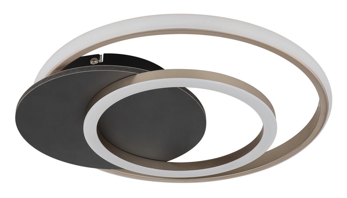 LED-Deckenleuchte 67331g-24 Julio - Champagner/Opal, Design, Holzwerkstoff/Kunststoff (38/36/6,5cm) - Globo