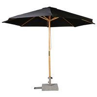 Sonnenschirm Ixos Bl: 300x244cm Schwarz - KONVENTIONELL (300/244cm) - Gardenson