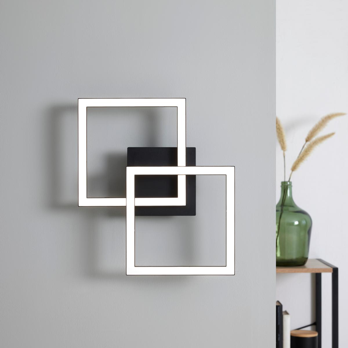 STROPNÍ LED SVÍTIDLO CORVIN -BASED- - černá/opál, Moderní, plast (55,8/39,5/6,7cm) - Based