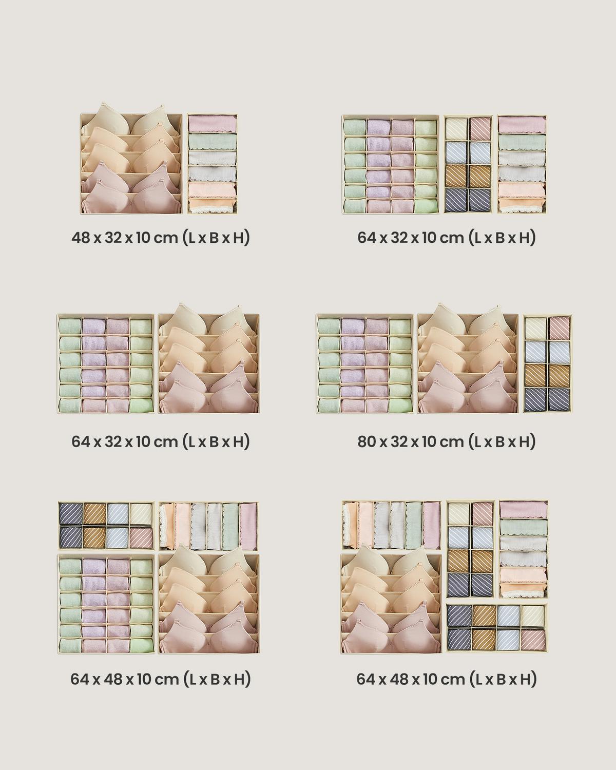 Schubladeneinteilung Aprikose B: 32cm - Aprikose, Basics, Papier/Textil (32/32/10/32/16cm)