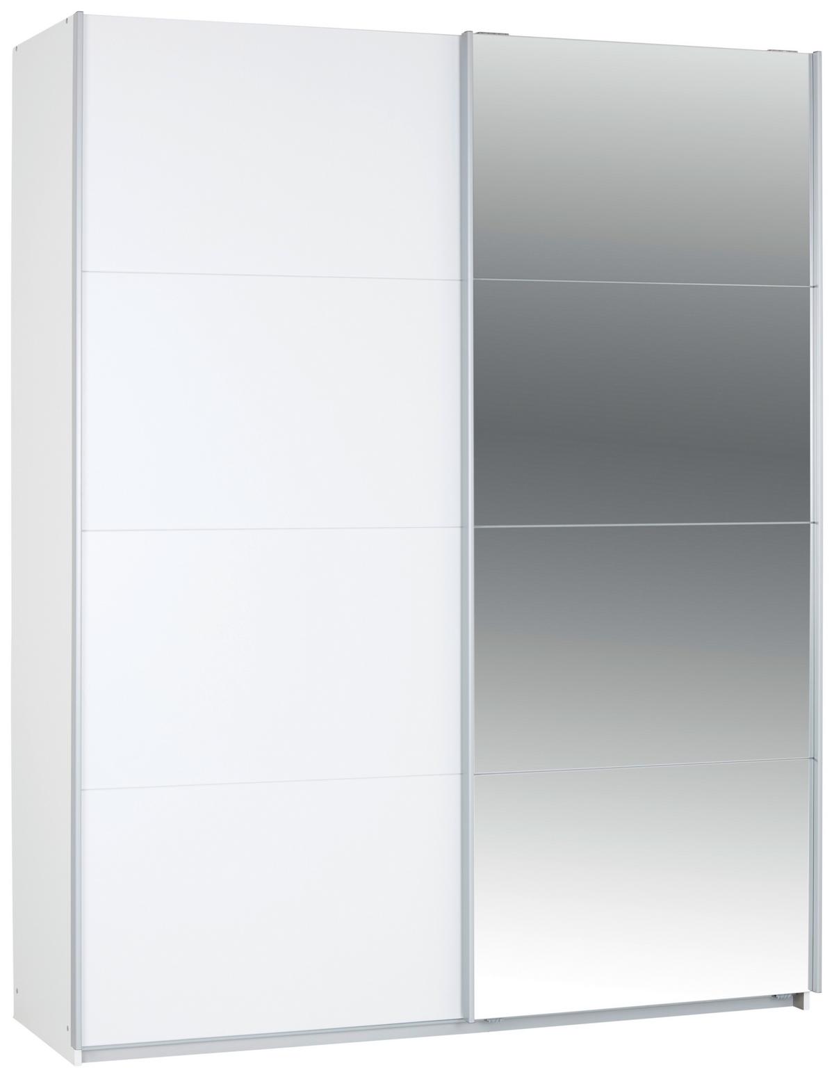 SKŘÍŇ S POSOUVACÍMI DVEŘMI FELDKIRCH 11/181 MH - bílá/barvy hliníku, Moderní, kov/kompozitní dřevo (181/229/62cm)