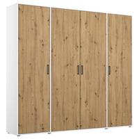 Drehtürenschrank Voyager Weiß,eiche Artisan B: 187 cm - Eiche Artisan/Weiß, MODERN, Holzwerkstoff (187/194/53cm) - Rauch Möbel