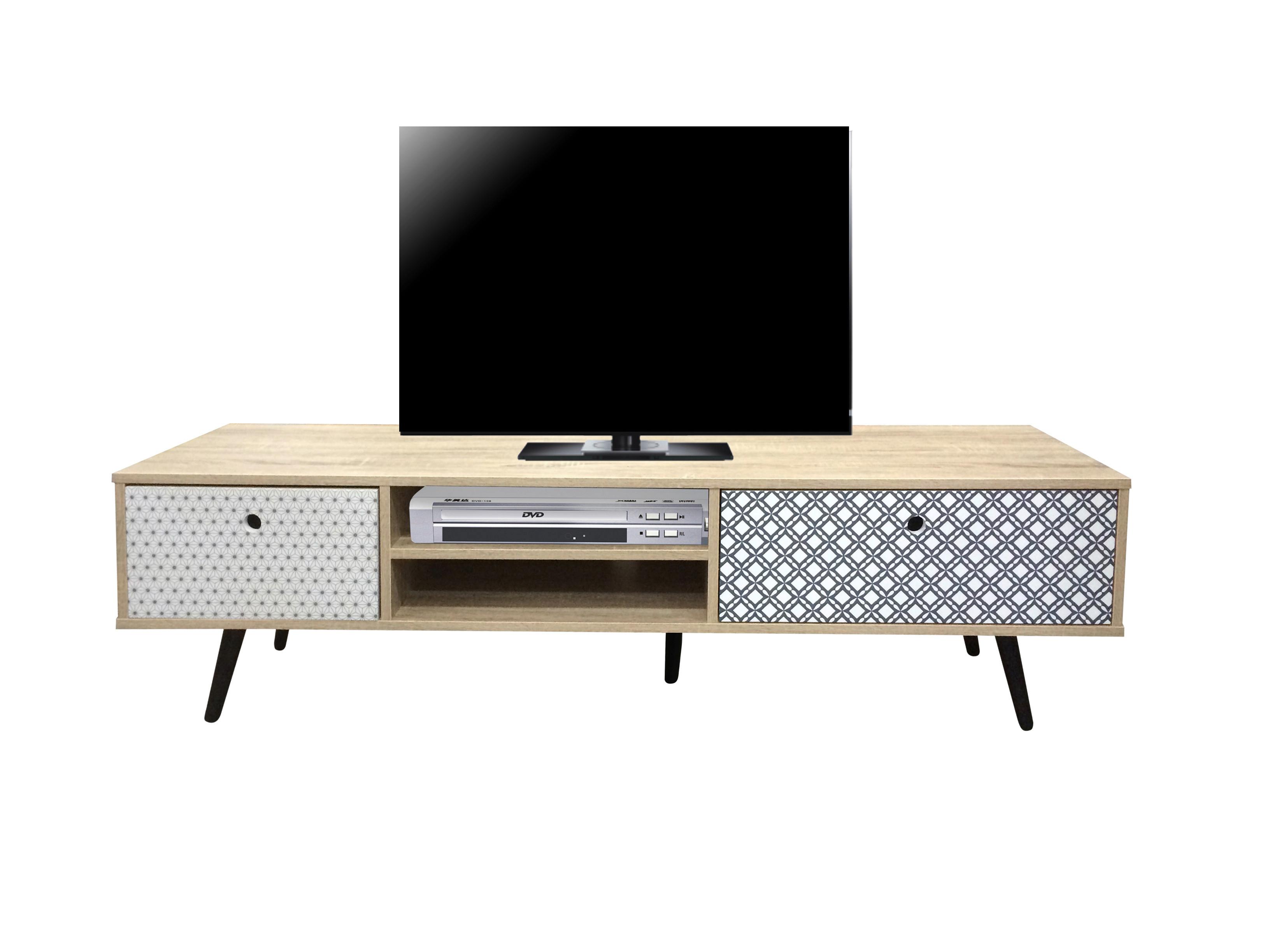 Lowboard Multicolor, Natur-/Eichefarben B: 150cm - Eichefarben/Multicolor, Design, Holzwerkstoff (150/40/39cm) - Livetastic