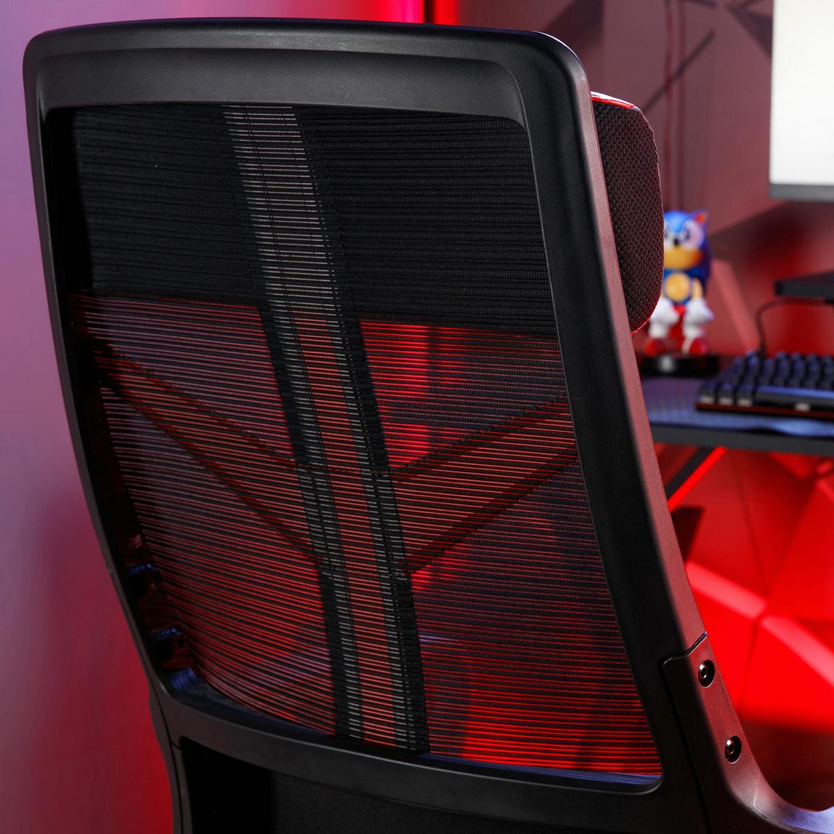 Gaming Stuhl Helix Mit Kissen Rot/schwarz - Rot/Schwarz, MODERN, Kunststoff/Textil (68/112,5/72cm) - X Rocker