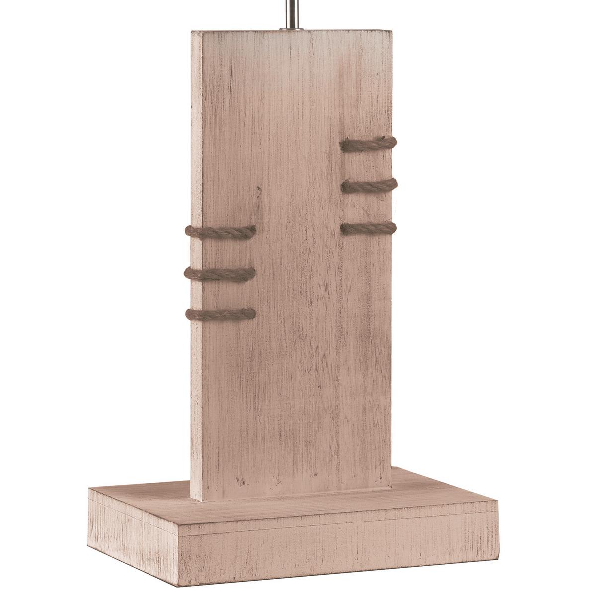 Tischleuchte 5037/Lg - Beige, Natur, Holz/Textil (20/30/71cm)