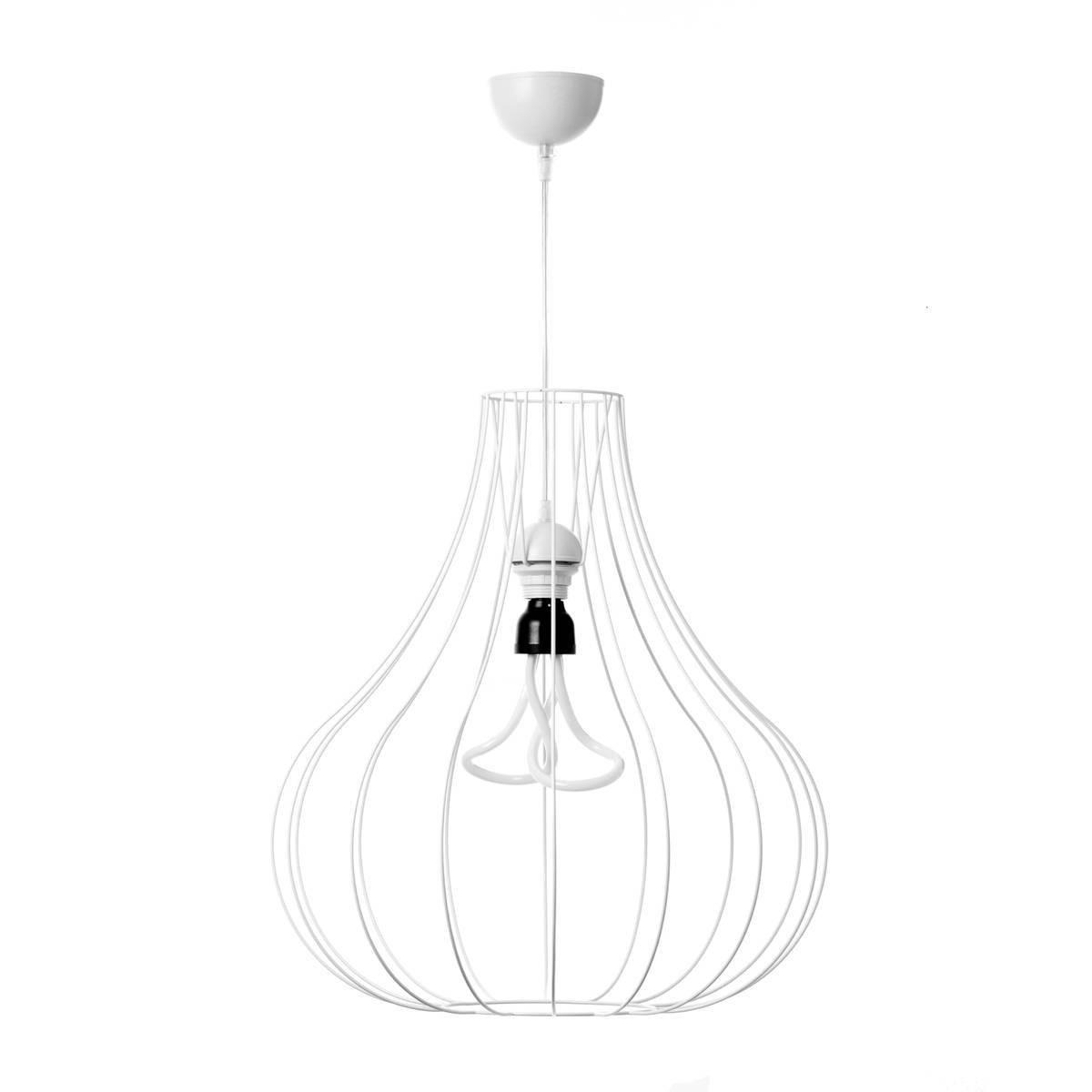 Hängeleuchte Leonie H: 50 Cm 1-Flammig - Weiß, Trend, Metall (47/50/47cm) - Kayoom