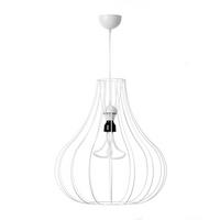 Hängeleuchte Leonie H: 50 Cm 1-Flammig - Weiß, Trend, Metall (47/50/47cm) - Kayoom